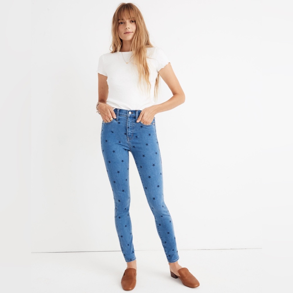 Madewell Women’s 10" High-Rise Skinny Jeans In Starry Night Size 26